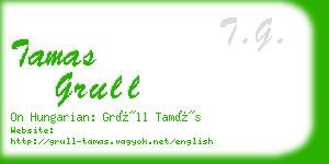 tamas grull business card
